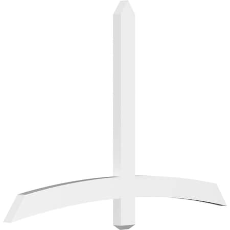 Ekena Millwork Bellingham Architectural Grade PVC Gable Bracket, 60"W x 40"H x 2"D x 4"F, 16/12 Pitch GBP060X40X0204BEL00